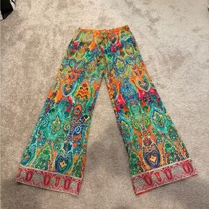 Ralph Lauren draw string paisley pants